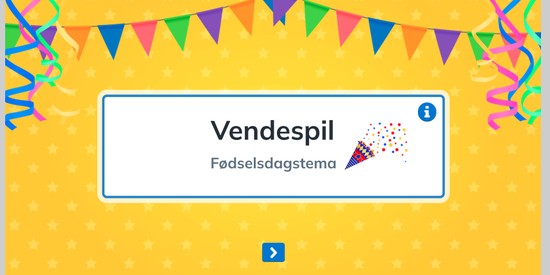 Vendespil: Fødselsdagstema 