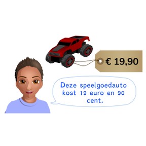Noteren van bedragen met euro's en centen