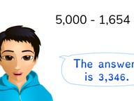 Subtracting from a thousands number