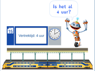 Introductie van de analoge klok met hele uren