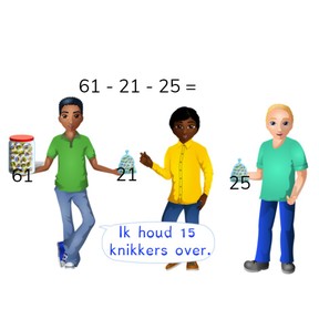 Handig aftrekken t/m 100 met drie of meer getallen