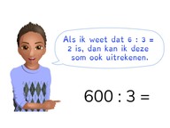 Delen van een getal t/m 1000 via 1 meer of minder
