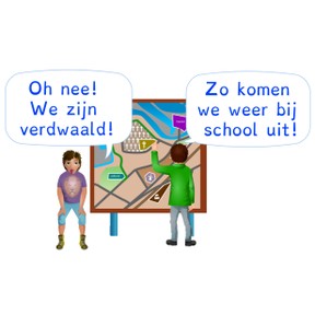 Aflezen van een route op een kaart