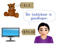 Vergelijken van hele bedragen t/m 100 euro