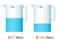 Determine difference between decimal numbers with 1, 2, and 3 decimals
