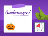 Dagschema: Thema Halloween