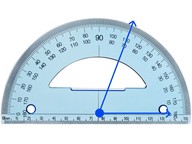 Measuring angles with a protractor