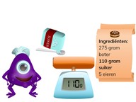 Meten van gewicht in gram met een weegschaal