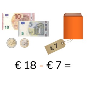 Aftrekken met hele bedragen t/m 20 euro