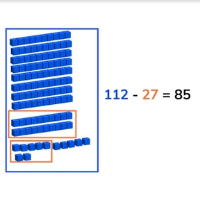 Subtraction through 100 regrouping tens 