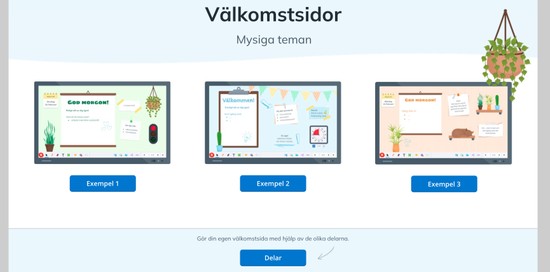 Välkomstsidor Mysiga teman 