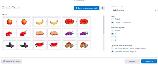 Mémoire: Aliments sains