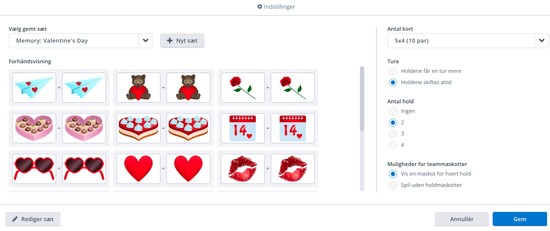 Vendespil: Valentinsdag 
