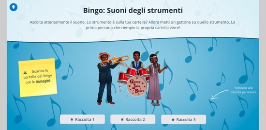 Bingo: Suoni degli strumenti