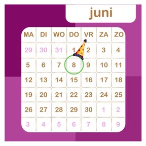 Aflezen van een maandkalender