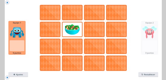 Juego de memoria: Comida saludable