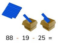 Subtraction to 100 with three or more numbers