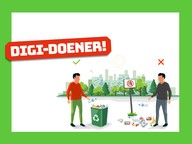 Digi-doener: Wijzer met afval