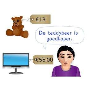Vergelijken van hele bedragen t/m 100 euro