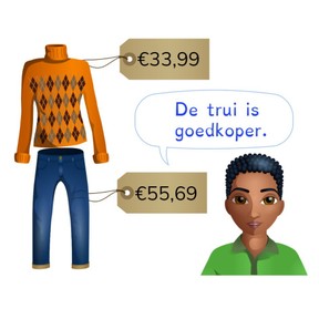 Vergelijken van kommabedragen t/m 100 euro