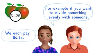 Halving decimal numbers