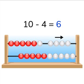 Subtraction to 10 with rekenrek