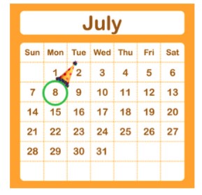Reading a monthly calendar