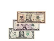 Counting dollars with increments to 20 dollars