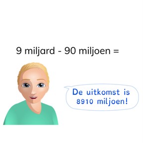 Aftrekken met miljoenen en miljarden