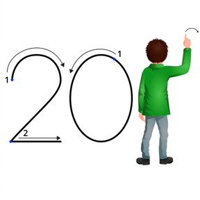 Escribir los números 11-20