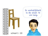 Berekenen van een lengte met schaal