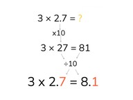 Multiplying with a decimal number with 1 or 2 decimal places