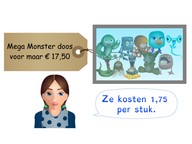 Delen van een kommagetal door 10, 100 of 1000