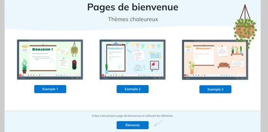 Pages de bienvenue Thèmes chaleureux