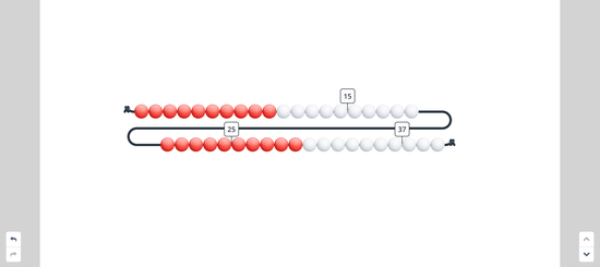 Example of a bead string used to teach kindergarten math