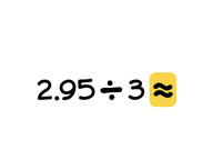 Estimated division with decimal numbers up to 2 decimals