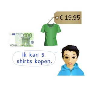 Schattend delen met kommabedragen t/m 100 euro