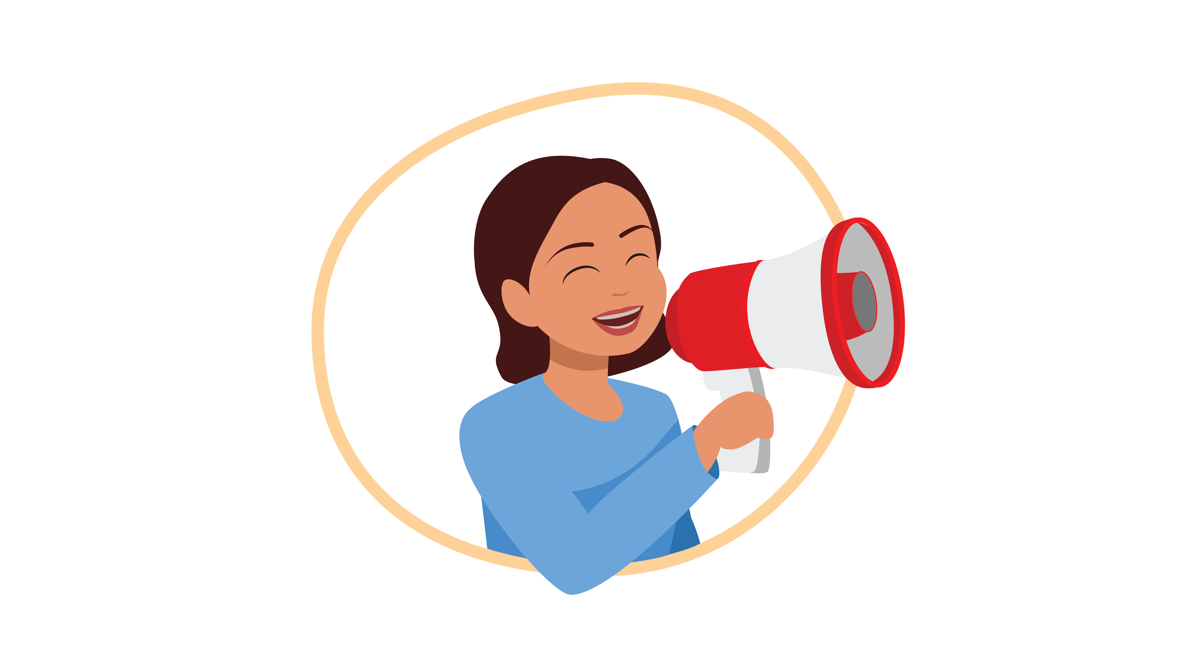 teacher with megaphone