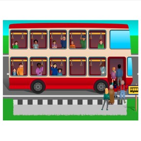 En el autobús: Sumas hasta 20