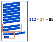 Subtraction through 100 regrouping tens 