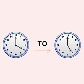 Time difference between analog clocks with whole and half hours