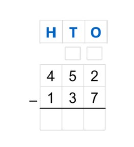 Subtraction to 1,000 using standard algorithm with regrouping 