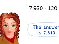 Subtraction to 10,000 without regrouping
