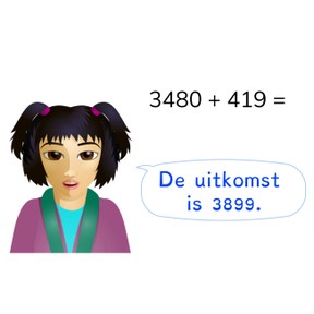 Optellen t/m 10.000 met eenvoudige getallen