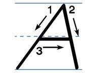 Escritura de letras - Bloque D'Nealian