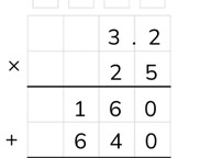 Standard algorithm multiplication with one decimal number