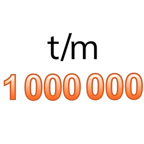 Kennen van de getallen t/m 1.000.000