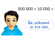 Optellen t/m 1.000.000 met eenvoudige getallen