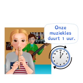 Kennen van de tijdsduur van een uur
