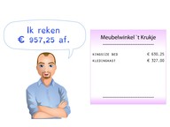 Optellen met kommabedragen t/m 1000 euro